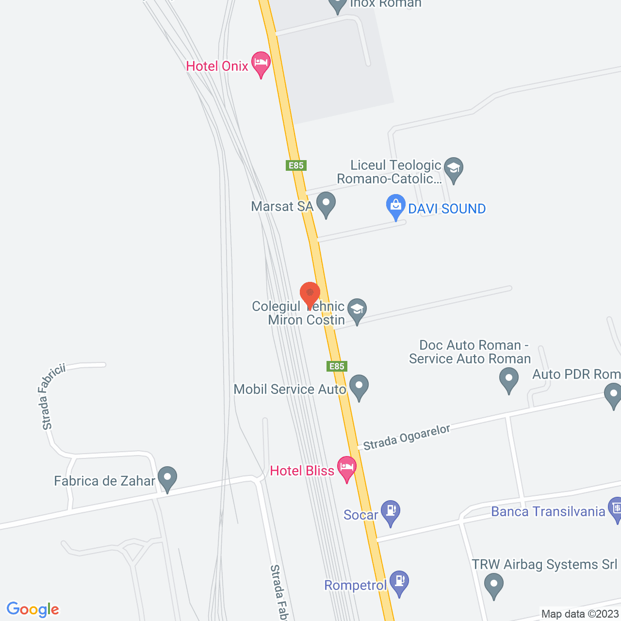 Poza harta streetview, zoom 16, adresa Roman - Strada Stefan cel Mare nr. 309, , judetul