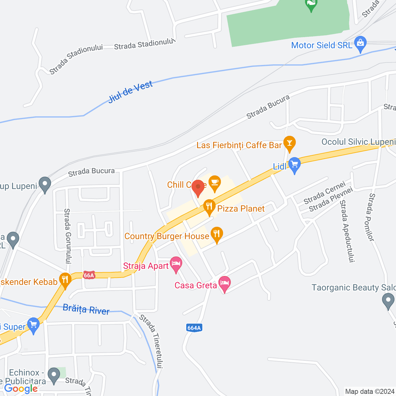 Poza harta streetview, zoom 16, adresa Lupeni, str. Tudor Vladimirescu, nr. 82, , judetul