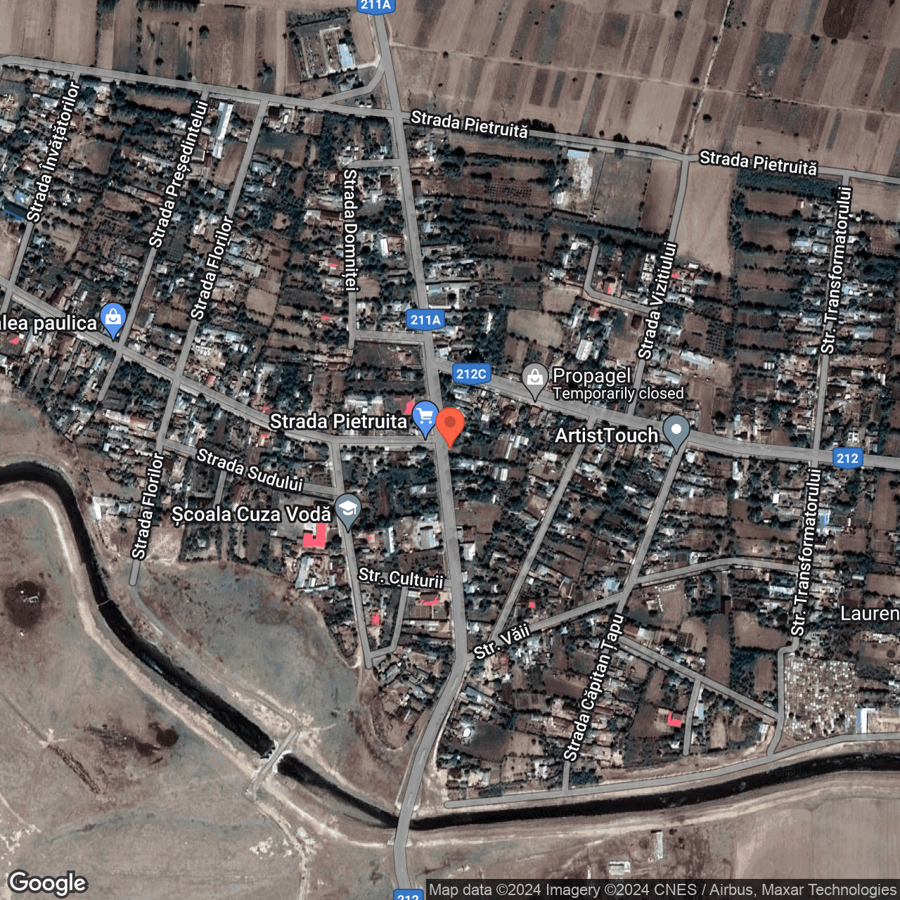 Poza harta hybrid, zoom 16, adresa Cuza Voda Stancuta, , judetul