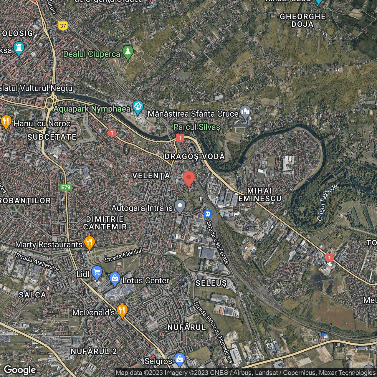 Poza harta hybrid, zoom 14, adresa Oradea, str. Timotei Cipariu, nr. 33, , judetul