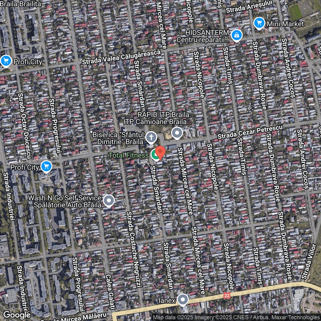 Poza harta hybrid, zoom 16, adresa Brăila, str. Smârdan nr. 96A, , judetul