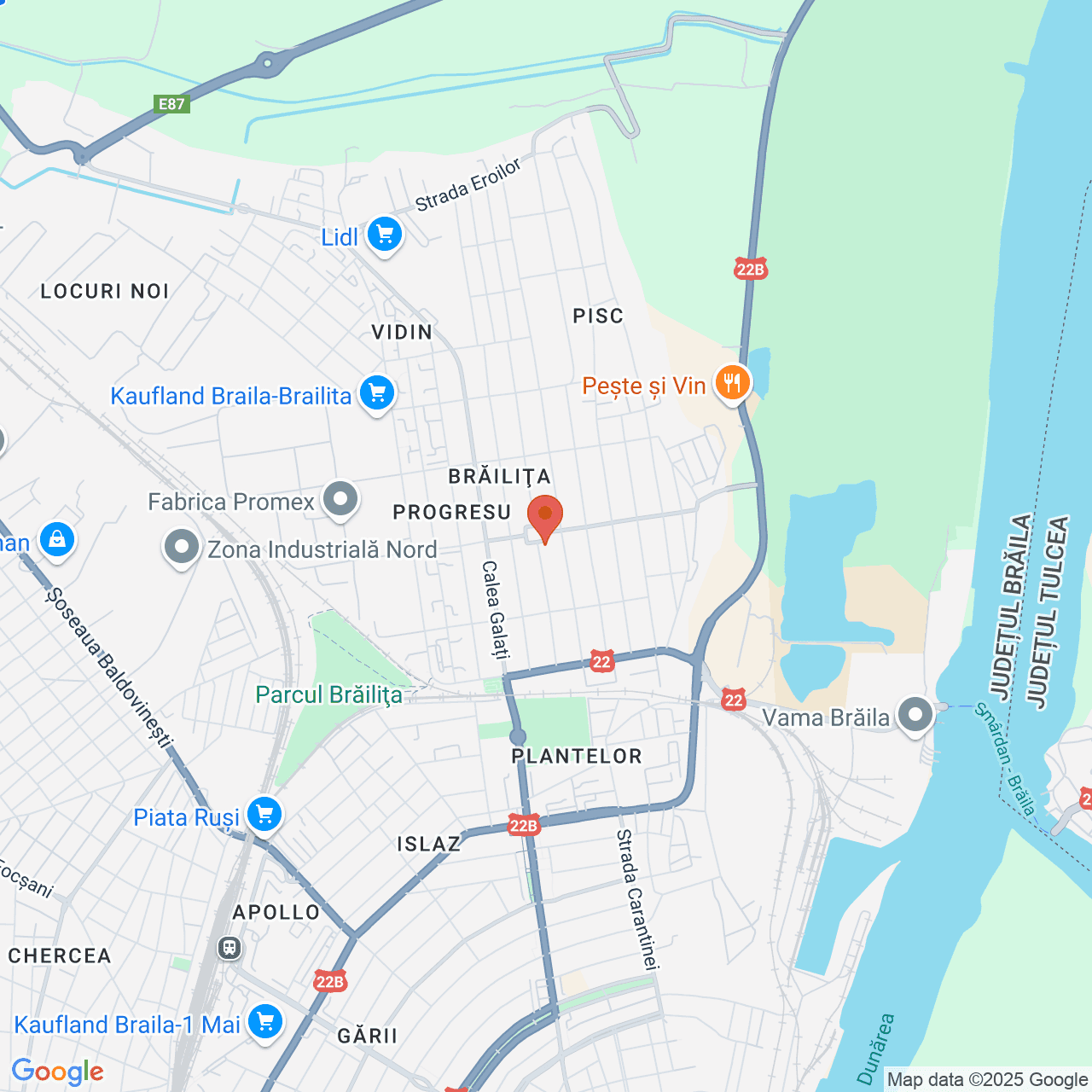 Poza harta streetview, zoom 14, adresa Brăila, str. Smârdan nr. 96A, , judetul