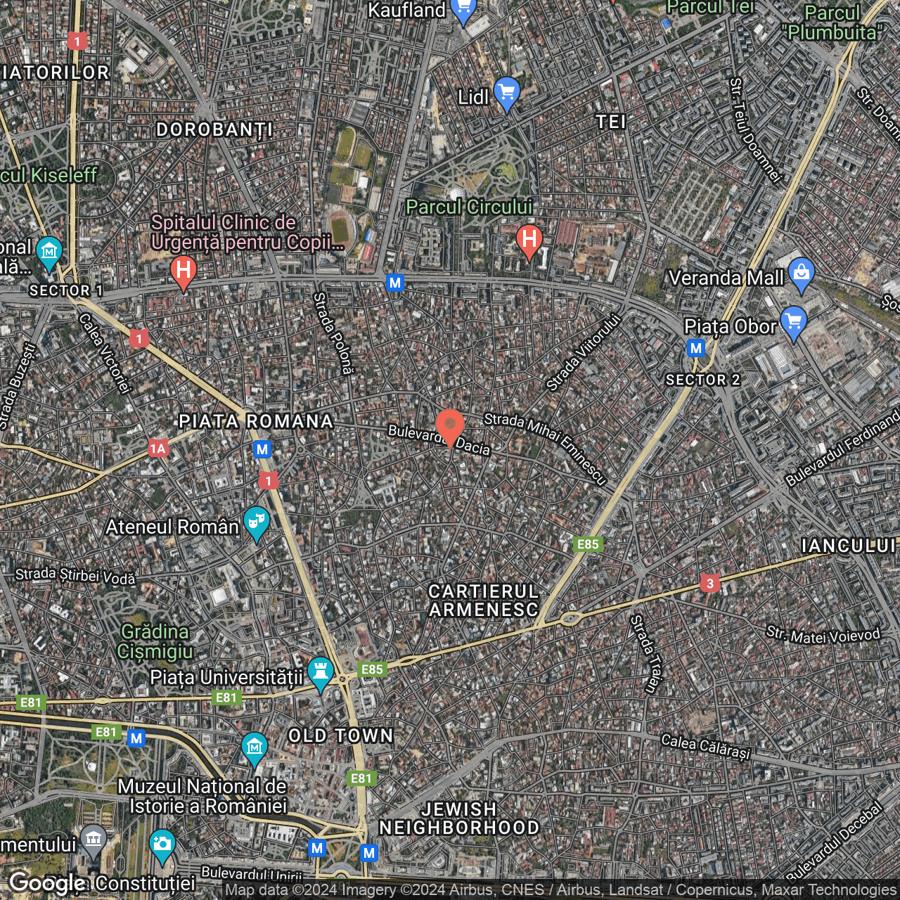 Poza harta hybrid, zoom 14, adresa Bucuresti, str.Icoanei nr.41-43, , judetul