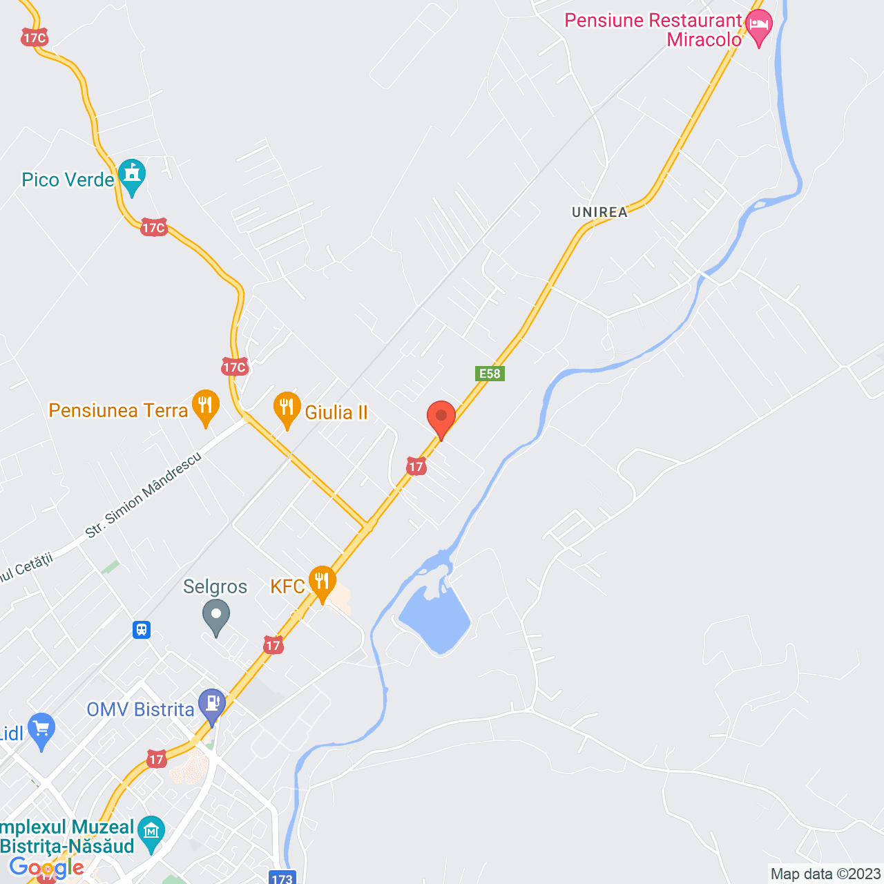 Poza harta streetview, zoom 14, adresa Calea Moldovei 80 Bistrita, , judetul