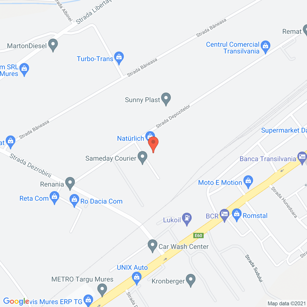 Poza harta streetview, zoom 16, adresa Strada Depozitelor 45-47, Targu Mures, judetul Mures