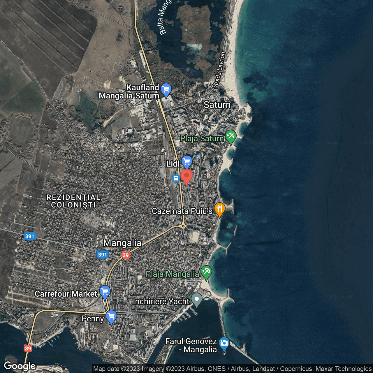 Poza harta hybrid, zoom 14, adresa Mangalia, , judetul