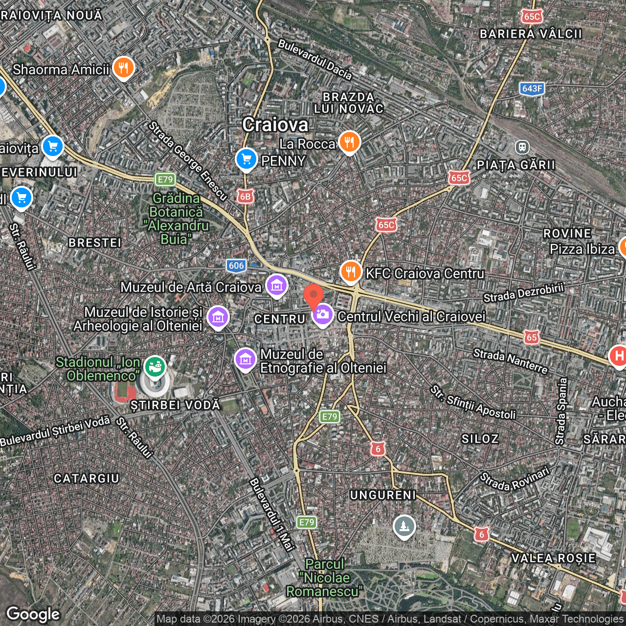 Poza harta hybrid, zoom 14, adresa Craiova, str.A.I.Cuza nr. 4, , judetul