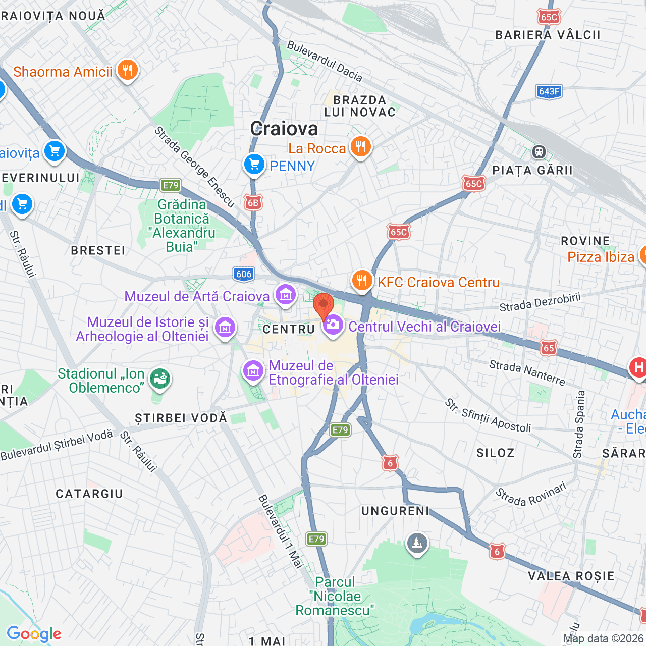 Poza harta streetview, zoom 14, adresa Craiova, str.A.I.Cuza nr. 4, , judetul
