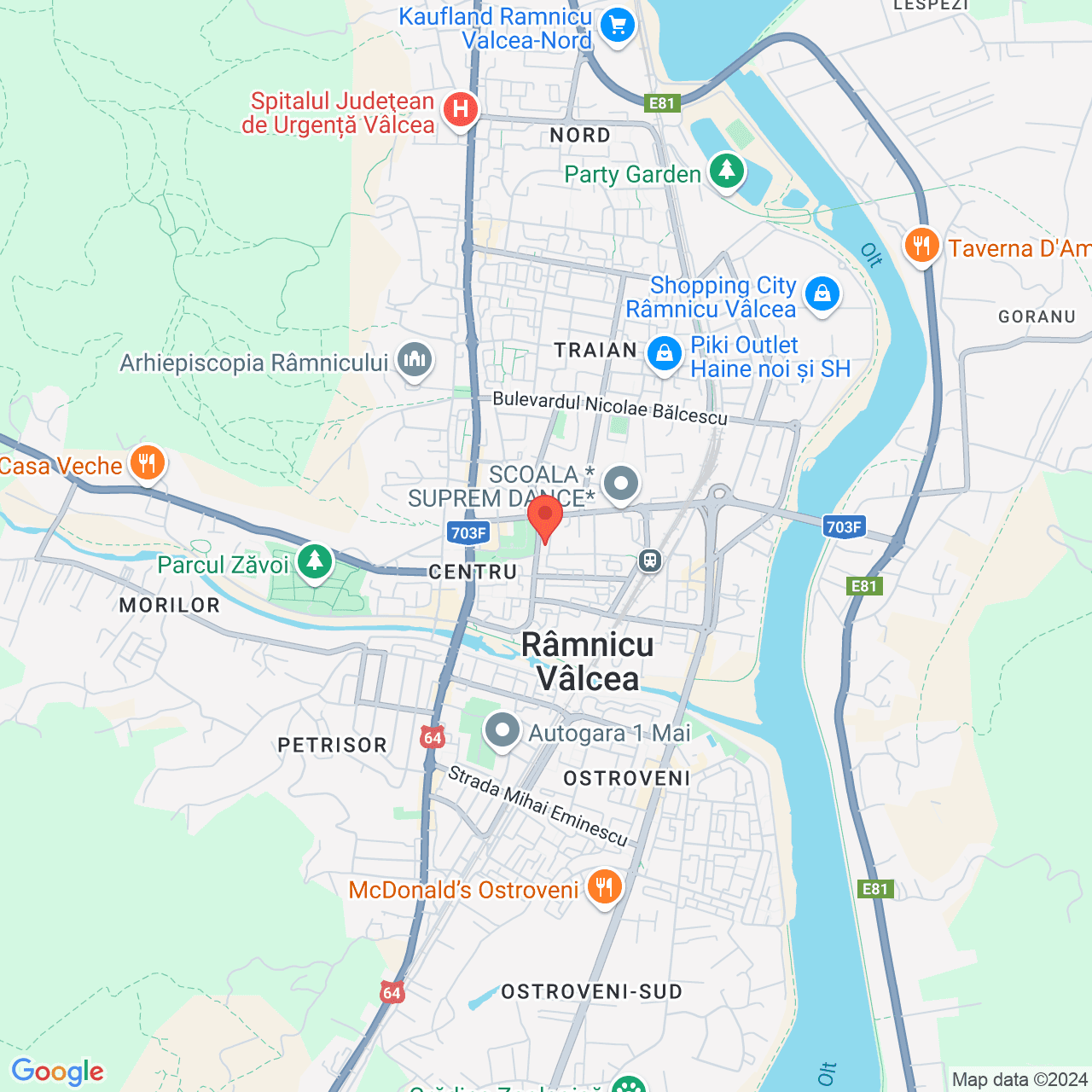 Poza harta streetview, zoom 14, adresa Rm. Vâlcea, Str. G‐ral Magheru, nr. 18,, , judetul