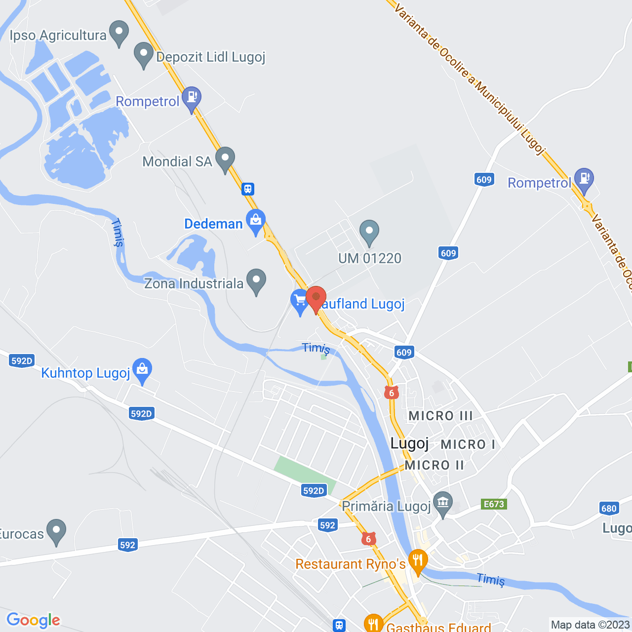 Poza harta streetview, zoom 14, adresa Timisorii 125 Lugoj, , judetul