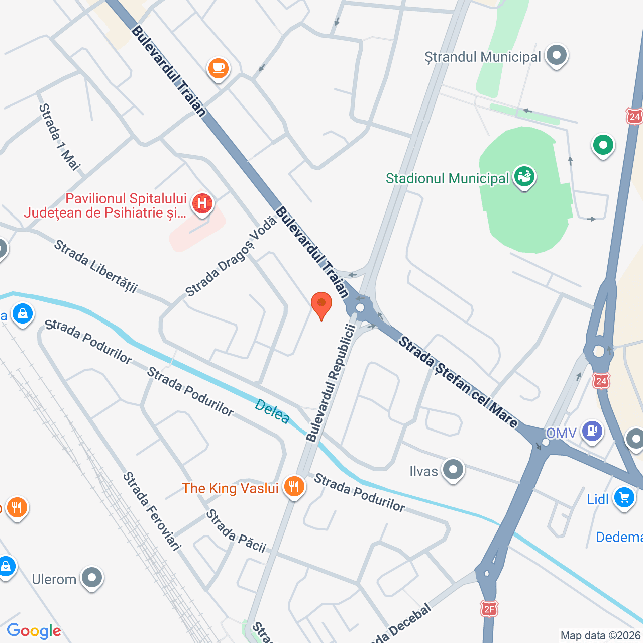 Poza harta streetview, zoom 16, adresa Vaslui, Str. Traian, Bl. 329, , judetul