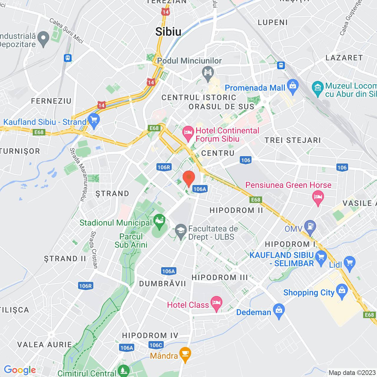 Poza harta streetview, zoom 14, adresa str. Somesului, nr. 19 Sibiu, , judetul