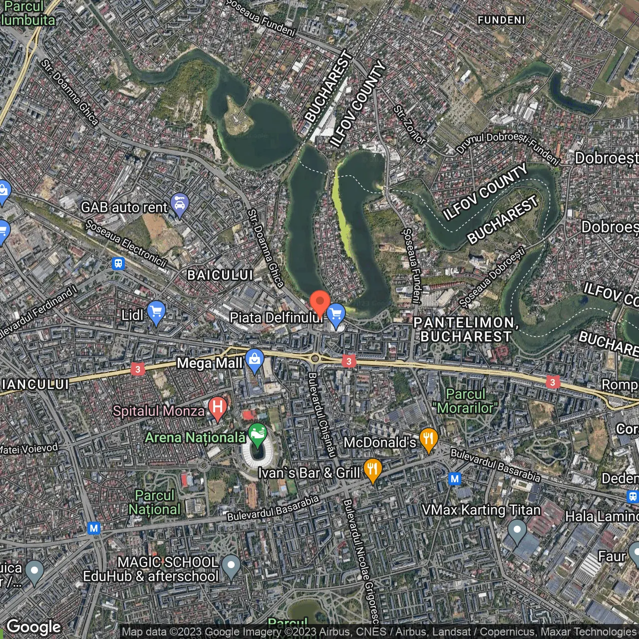 Poza harta hybrid, zoom 14, adresa Bd-ul Chisinau, nr. 1 Bucuresti, , judetul