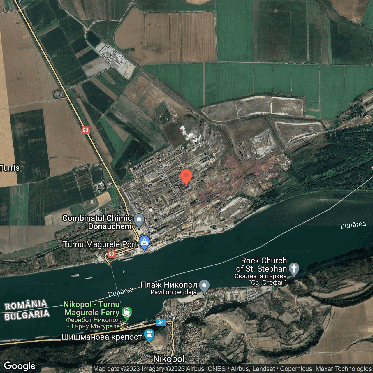 Poza harta hybrid, zoom 14, adresa Portului 1 Turnu Magurele, , judetul