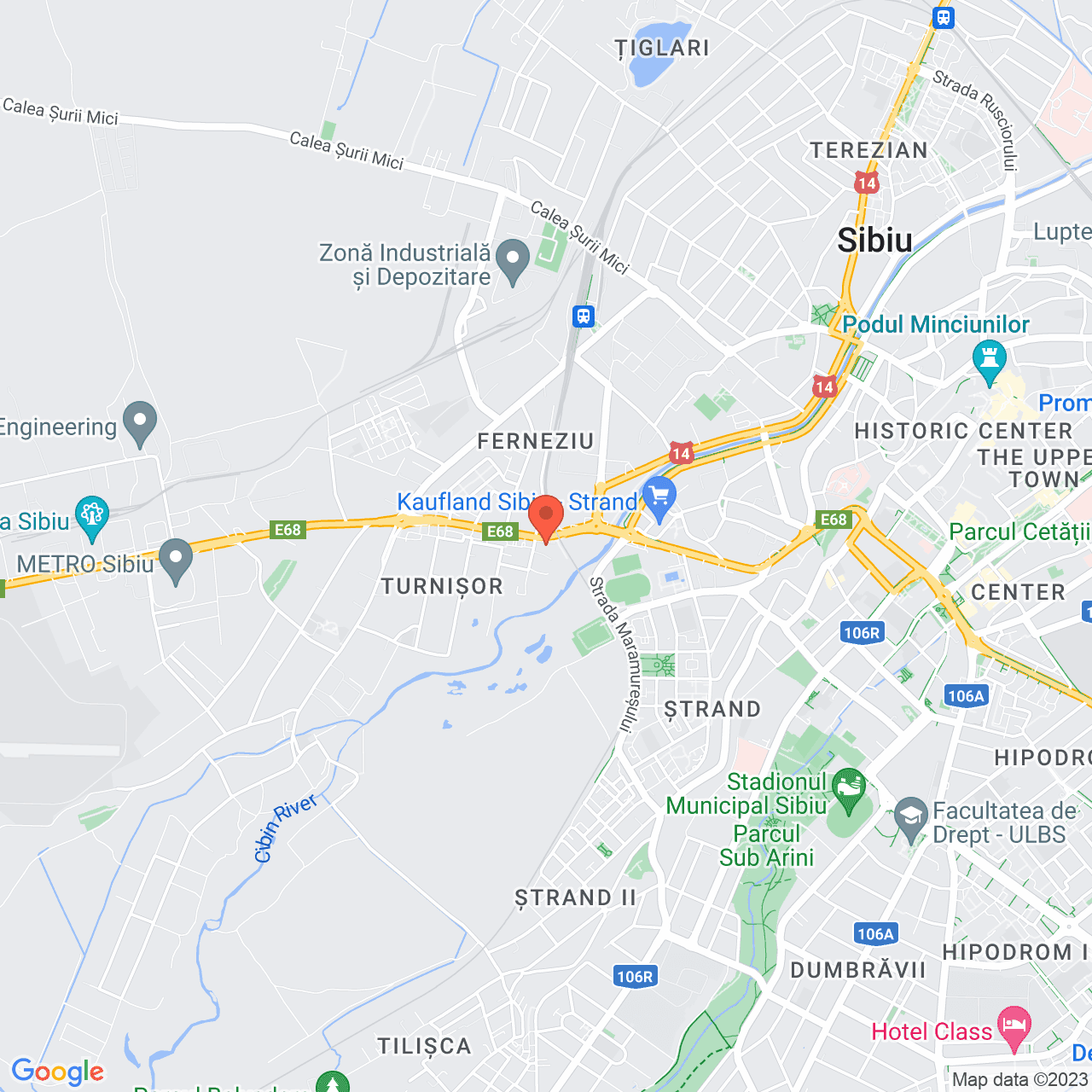 Poza harta streetview, zoom 14, adresa Sibiu, Str. Griului, Nr. 27, , judetul