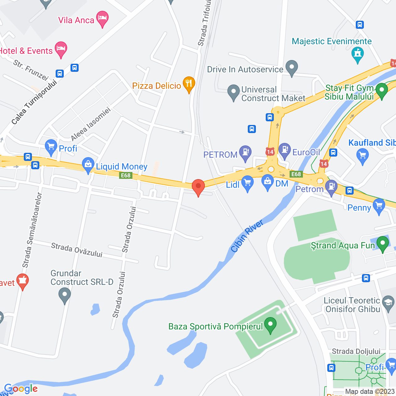 Poza harta streetview, zoom 16, adresa Sibiu, Str. Griului, Nr. 27, , judetul