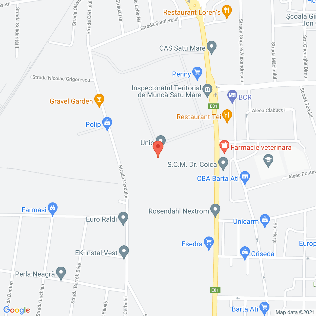 Poza harta streetview, zoom 16, adresa Satu Mare, judetul Satu Mare