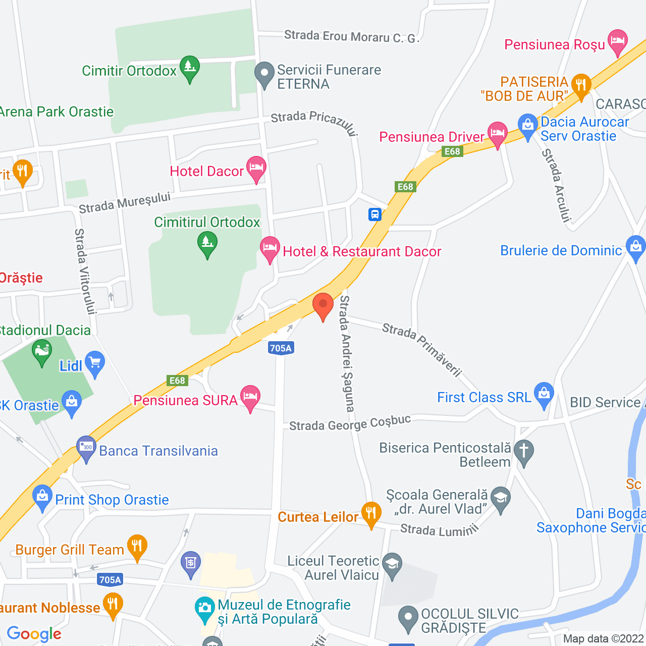 Poza harta streetview, zoom 16, adresa Orastie, judetul Hunedoara