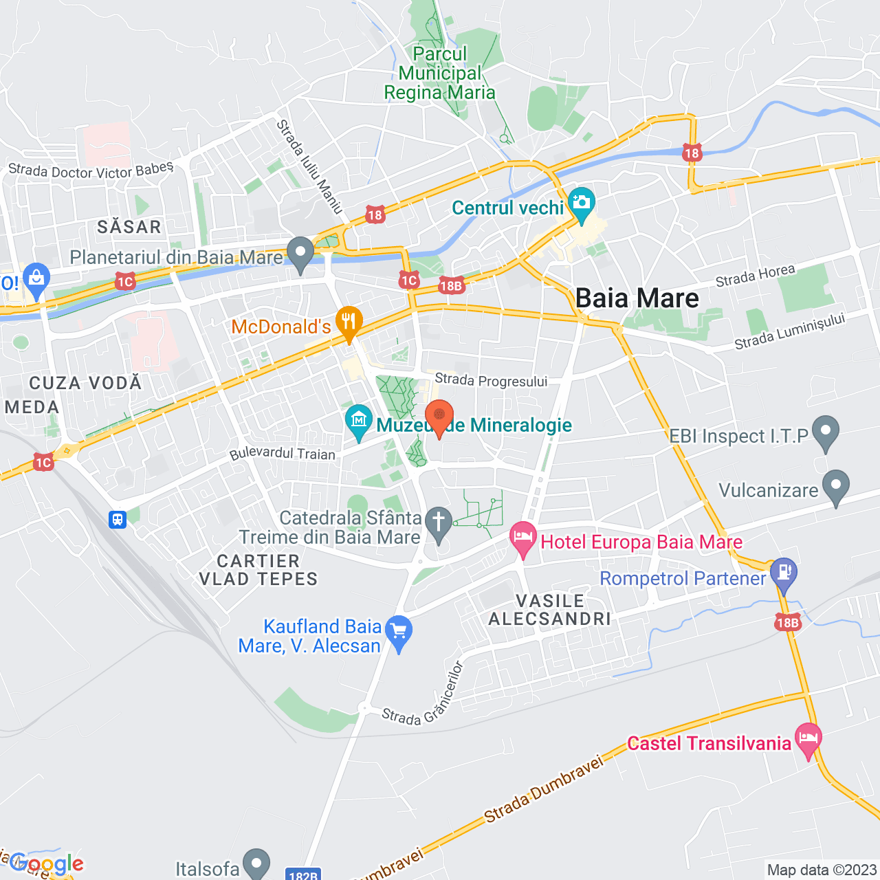 Poza harta streetview, zoom 14, adresa Baia Mare, Aleea Expoziției, nr. 1, , judetul