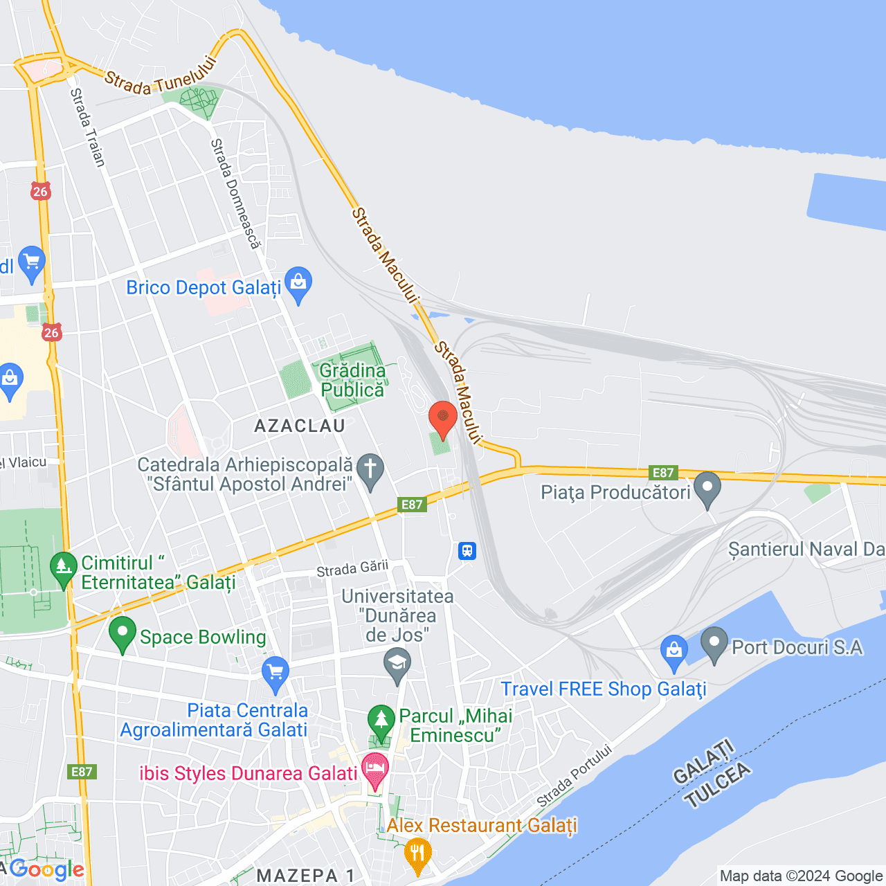 Poza harta streetview, zoom 14, adresa Strada Alexandru Davila Galati, , judetul