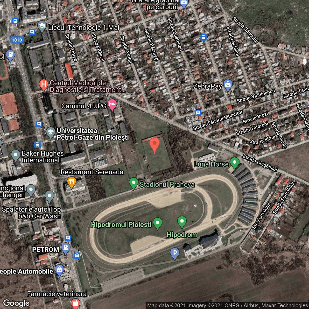 Poza harta hybrid, zoom 16, adresa Ghighiului 14B, Ploiesti, judetul Prahova