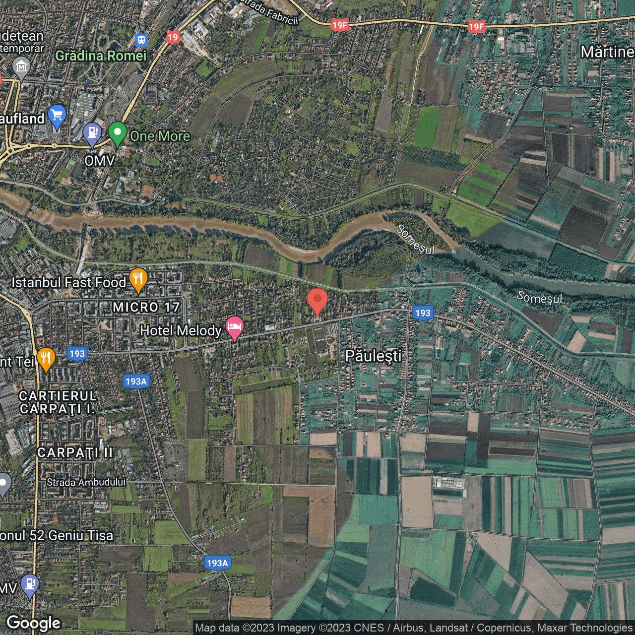 Poza harta hybrid, zoom 14, adresa Strada Principala Paulesti, , judetul