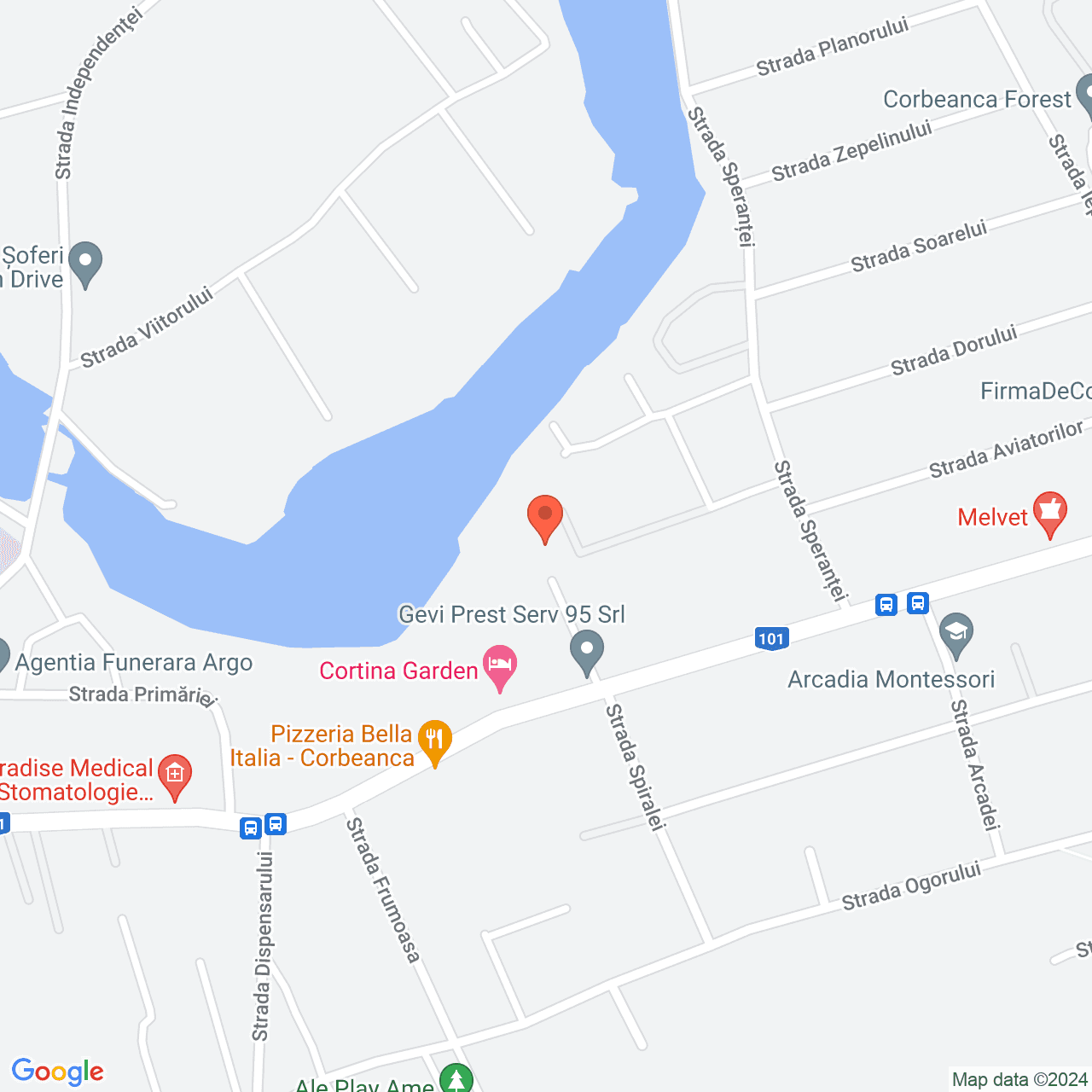 Poza harta streetview, zoom 16, adresa Corbeanca, Intrarea Statia de Epurare, Nr.1, , judetul