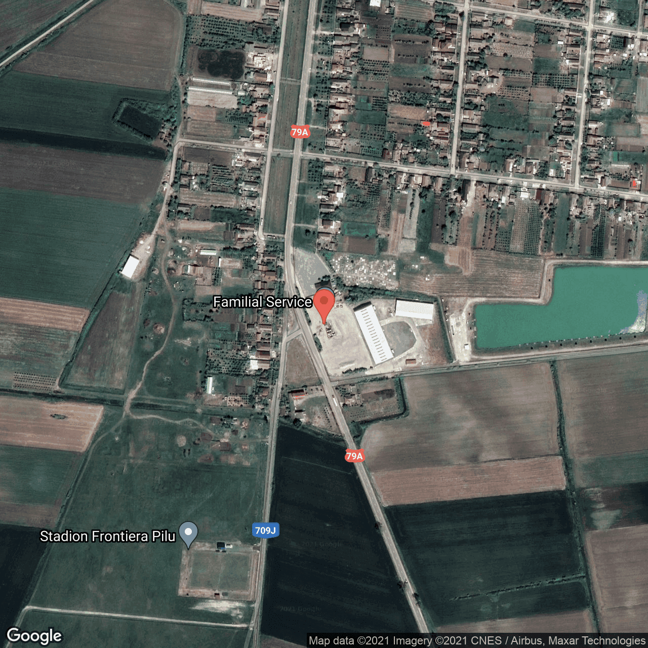 Poza harta hybrid, zoom 16, adresa Pilu, judetul Arad