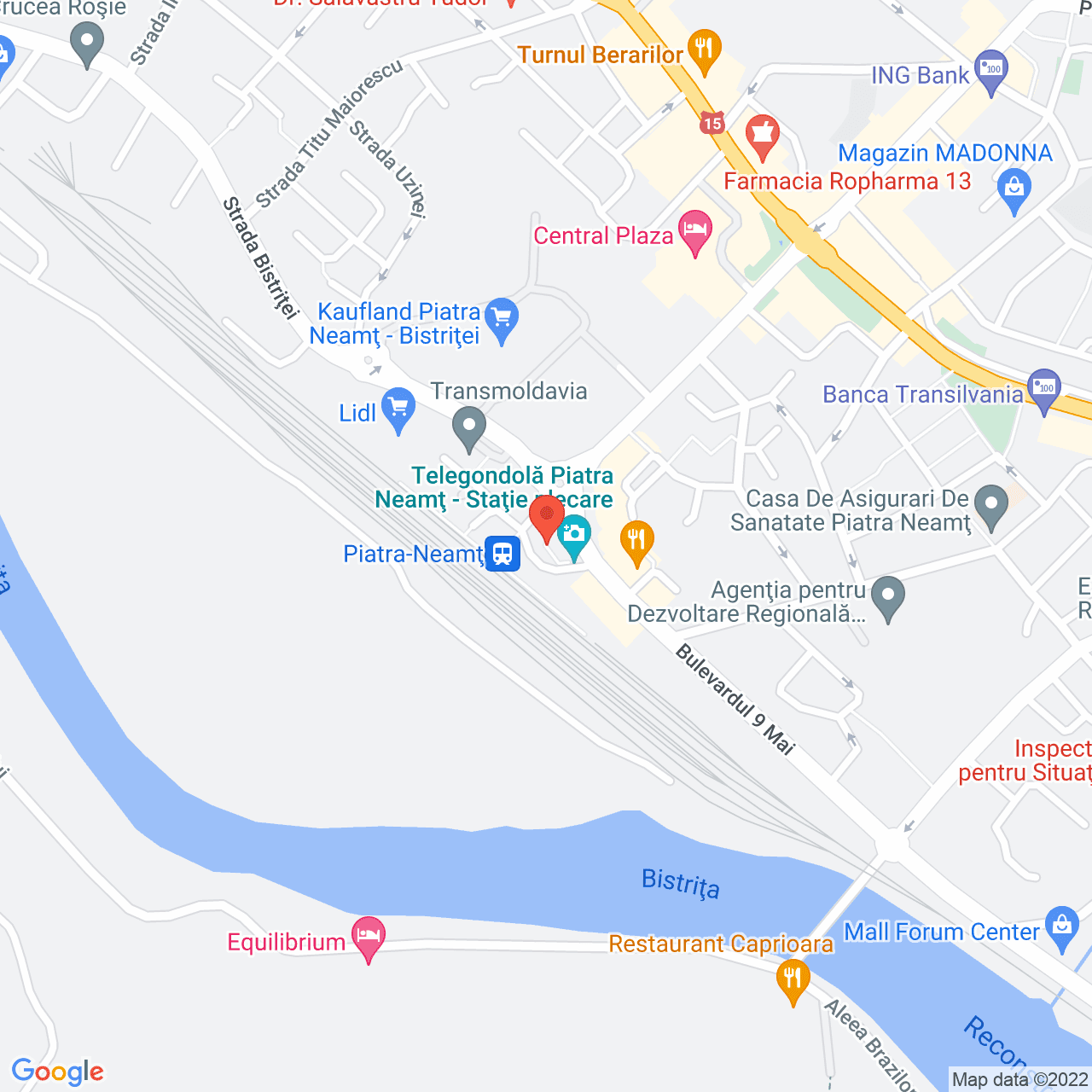 Poza harta streetview, zoom 16, adresa Piata Garii 7, Piatra-Neamt, judetul Neamt