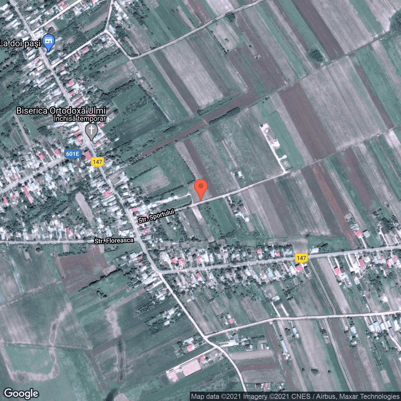 Poza harta hybrid, zoom 16, adresa Ulmi, Ulmi, judetul Ilfov