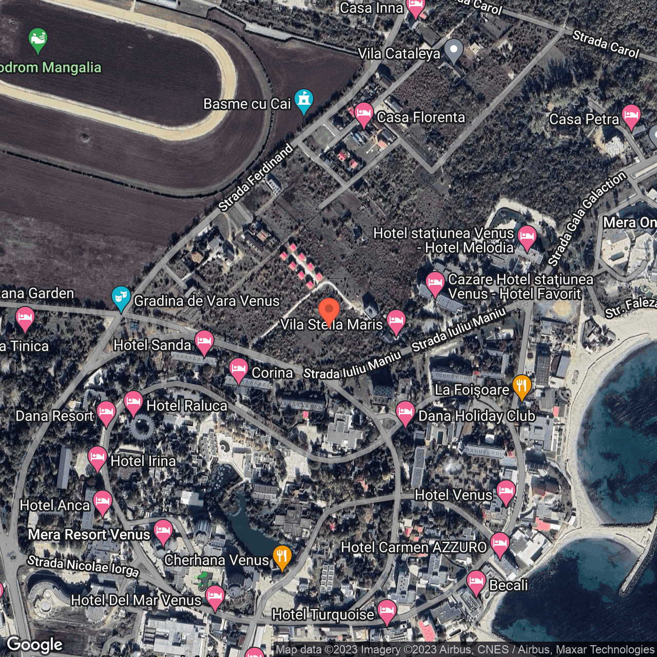 Poza harta hybrid, zoom 16, adresa Venus Mangalia, , judetul