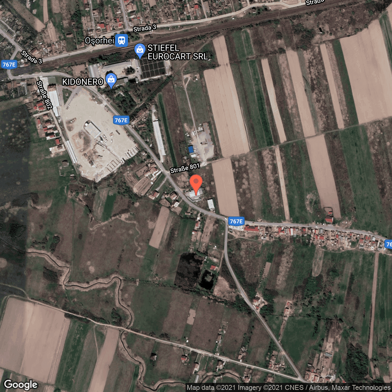 Poza harta hybrid, zoom 16, adresa Osorhei, Osorhei, judetul Bihor