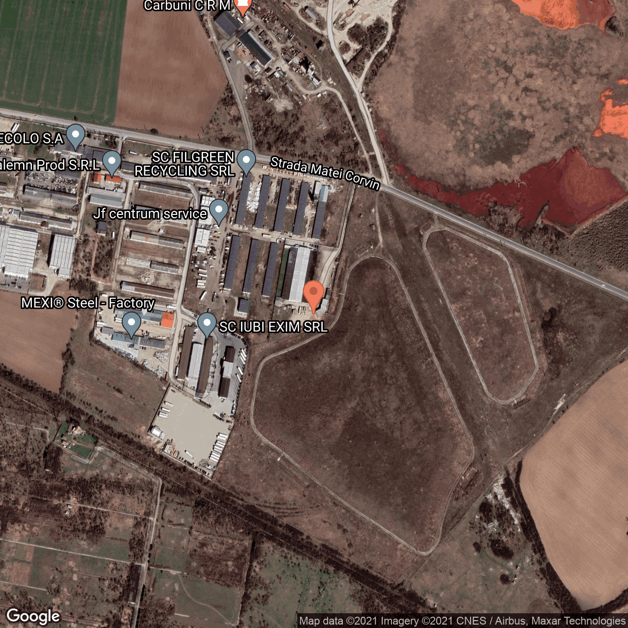 Poza harta hybrid, zoom 16, adresa Matei Corvin, Oradea, judetul Bihor