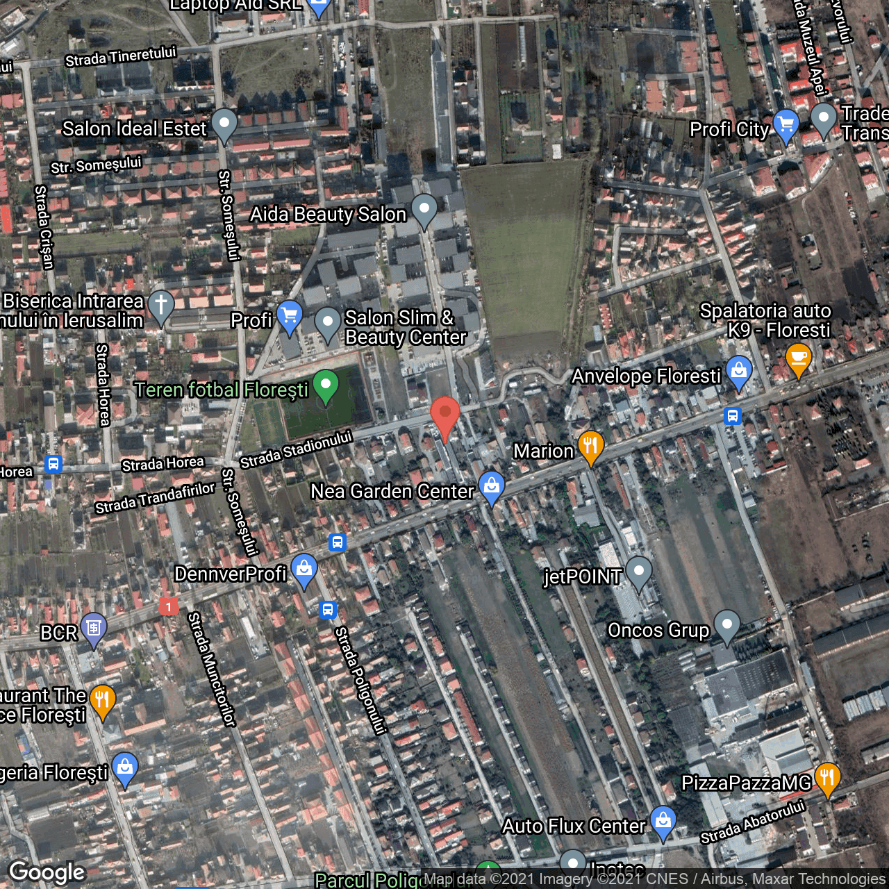 Poza harta hybrid, zoom 16, adresa Avram Iancu 329, Floresti, judetul Cluj