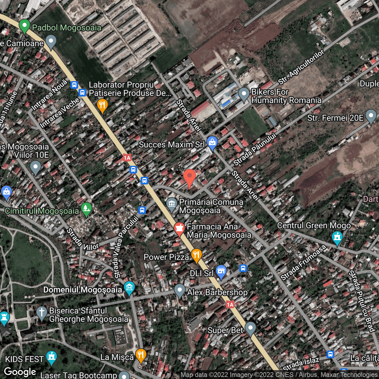 Poza harta hybrid, zoom 16, adresa Mogosoaia, Mogosoaia, judetul Bucuresti Ilfov