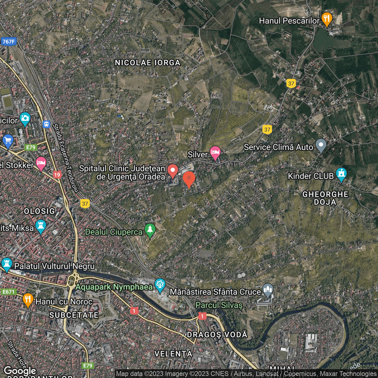 Poza harta hybrid, zoom 14, adresa Oradea, str. Gheorghe Doja, f.n, , judetul