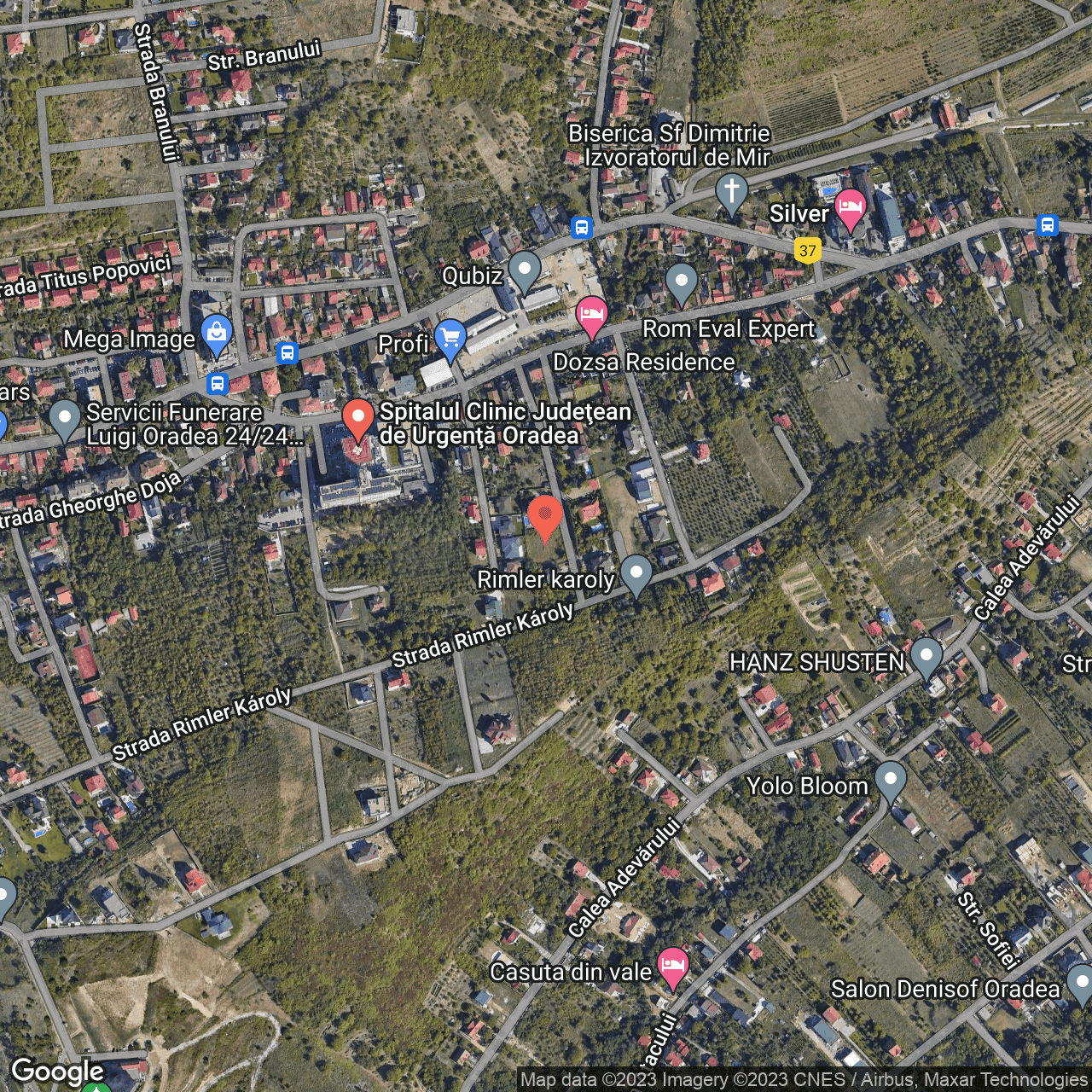 Poza harta hybrid, zoom 16, adresa Oradea, str. Gheorghe Doja, f.n, , judetul