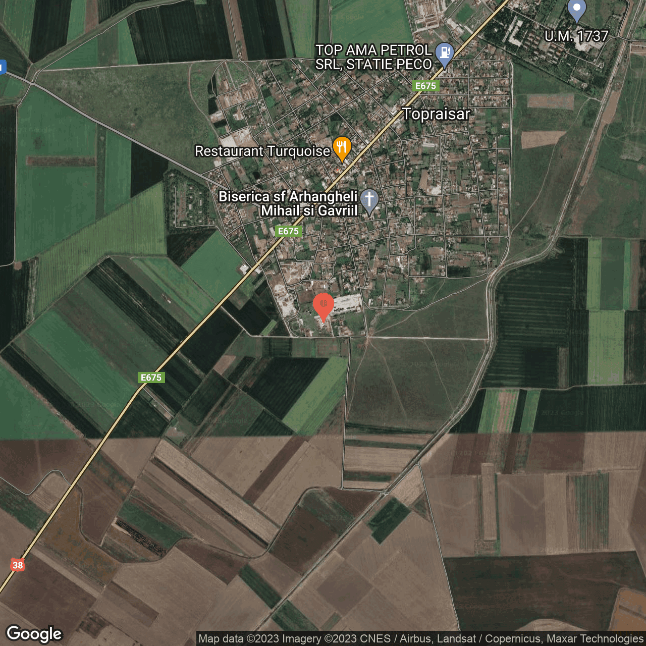 Poza harta hybrid, zoom 14, adresa TOPRAISAR STR.SCOLII NR.3, , judetul