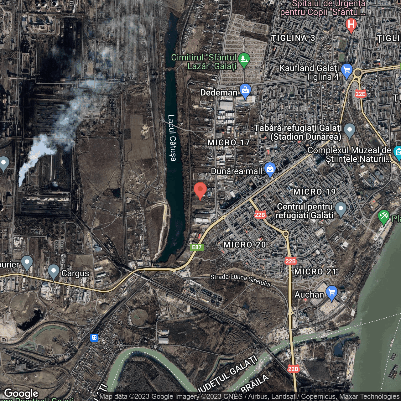 Poza harta hybrid, zoom 14, adresa Drumul de Centură 242 Galați, , judetul