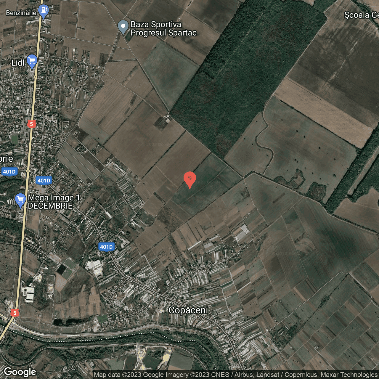Poza harta hybrid, zoom 14, adresa Copaceni, , judetul