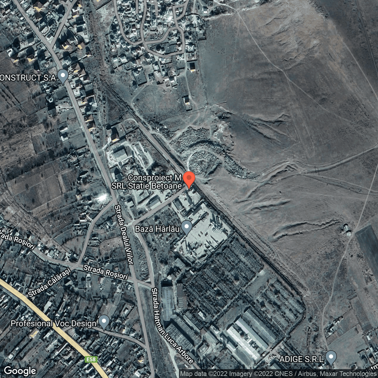 Poza harta hybrid, zoom 16, adresa Viilor 13, Harlau, judetul Iasi