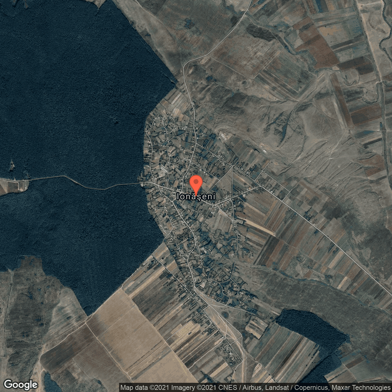 Poza harta hybrid, zoom 14, adresa Trușești, Ionaseni (Trusesti), judetul Botosani