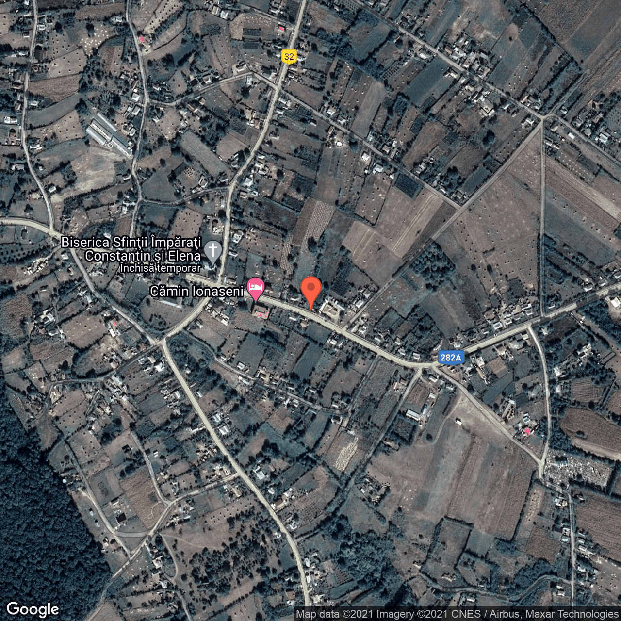 Poza harta hybrid, zoom 16, adresa Trușești, Ionaseni (Trusesti), judetul Botosani
