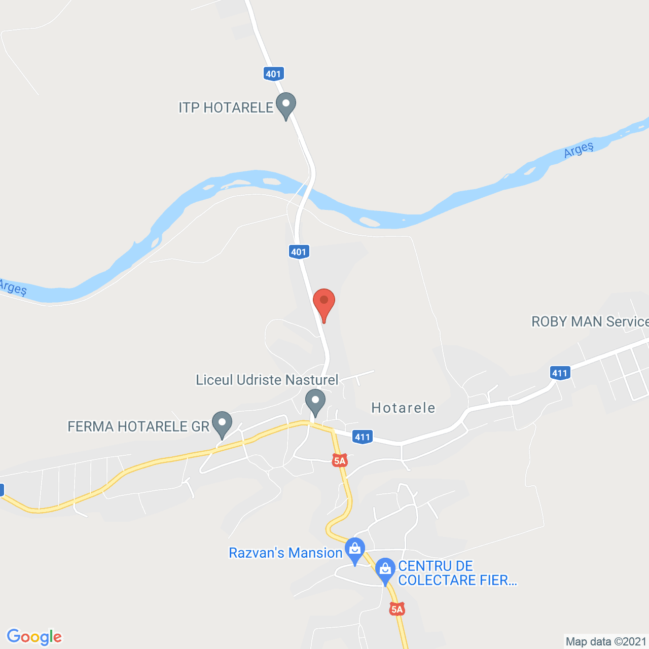 Poza harta streetview, zoom 14, adresa Hotarele, judetul Giurgiu