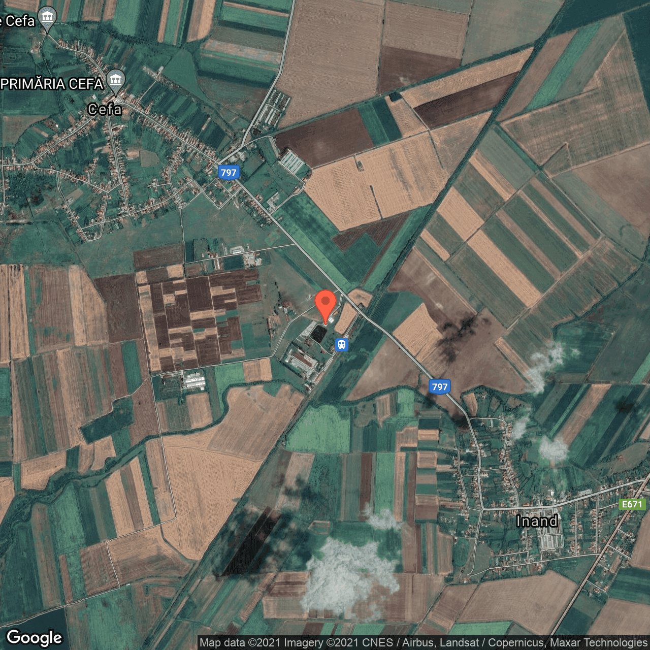 Poza harta hybrid, zoom 14, adresa Garii 515, Cefa, judetul Bihor