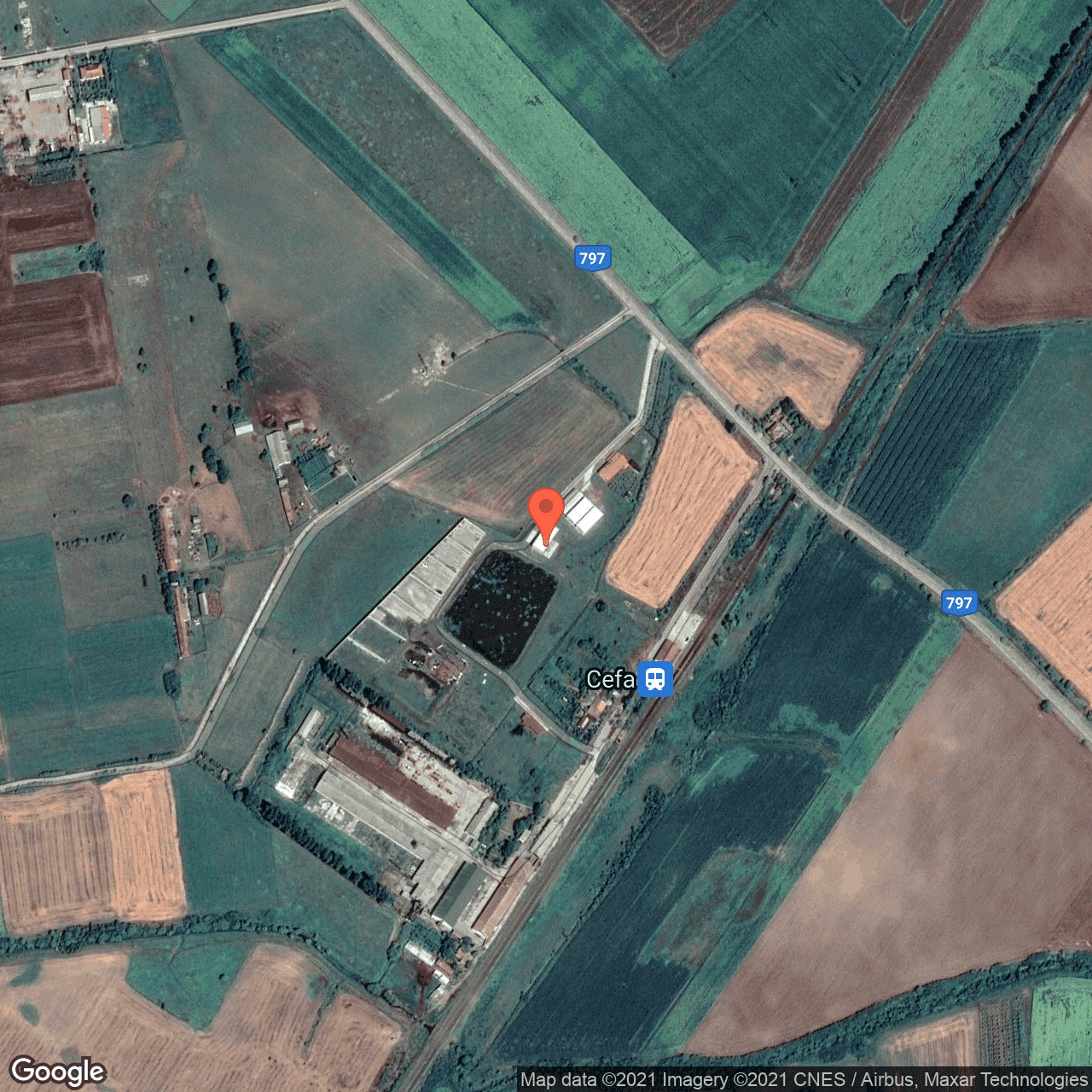 Poza harta hybrid, zoom 16, adresa Garii 515, Cefa, judetul Bihor