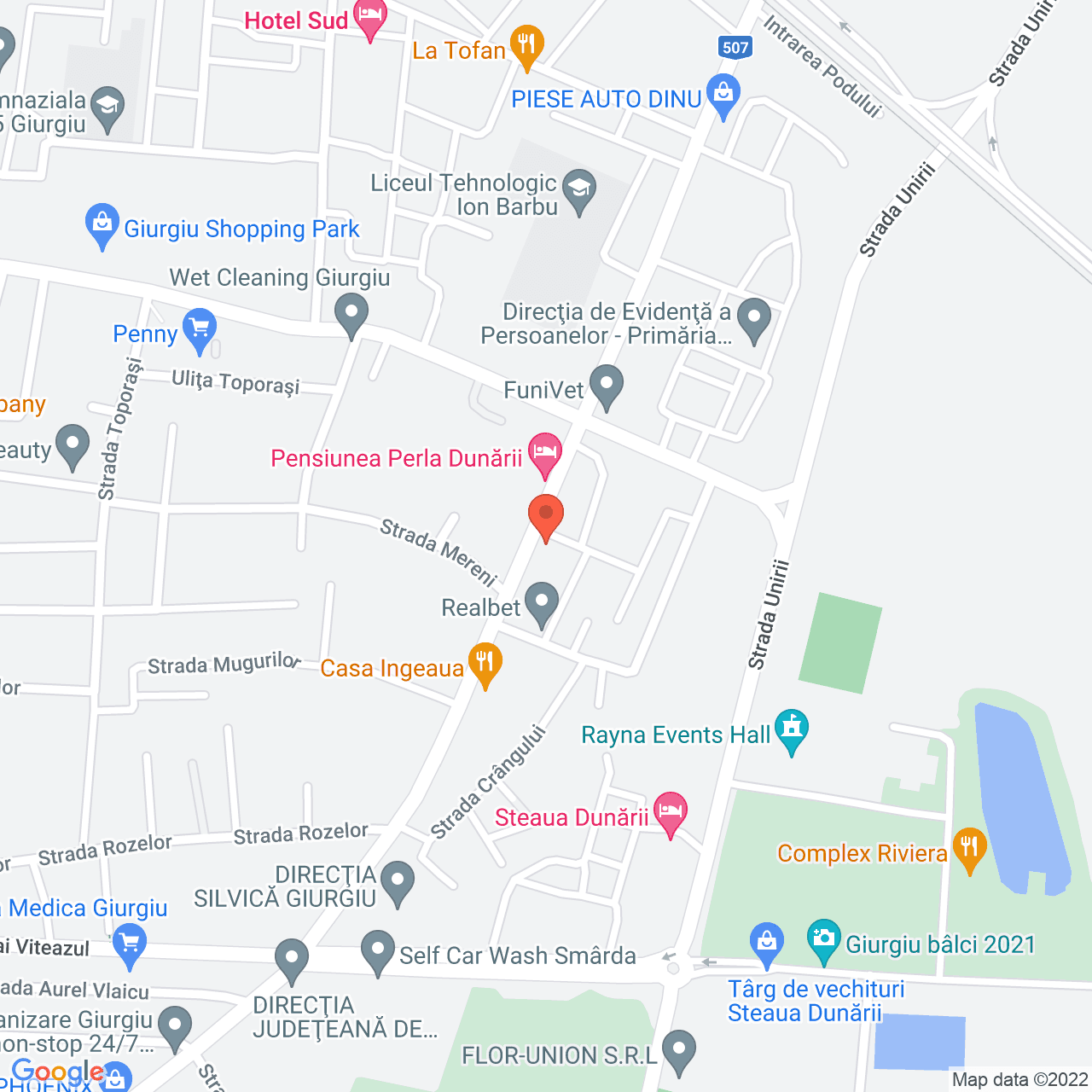 Poza harta streetview, zoom 16, adresa 1 Decembrie 1918, Giurgiu, judetul Giurgiu