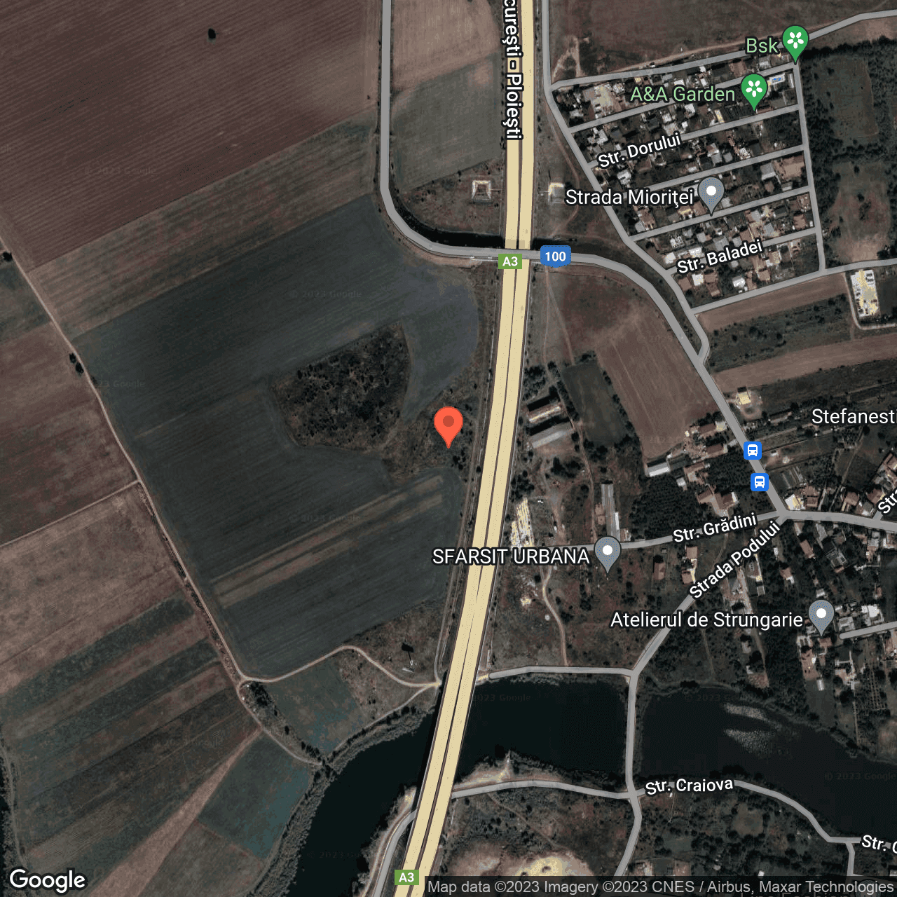 Poza harta hybrid, zoom 16, adresa Stefanestii de jos, , judetul