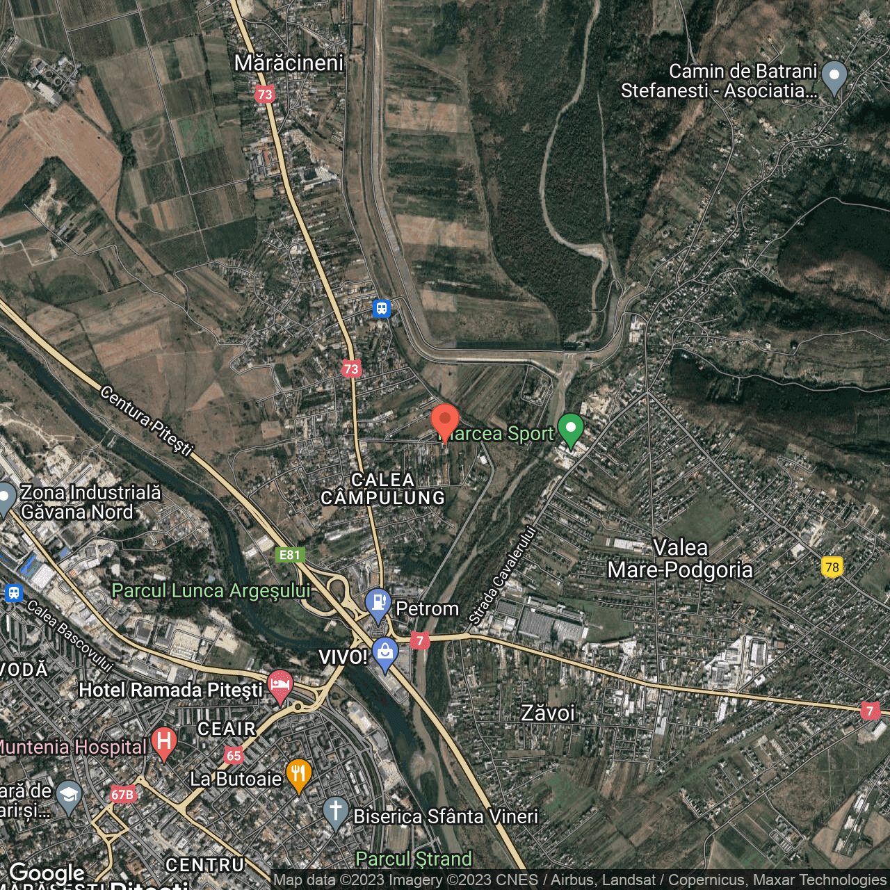 Poza harta hybrid, zoom 14, adresa Paul Dicu 38 Pitesti, , judetul