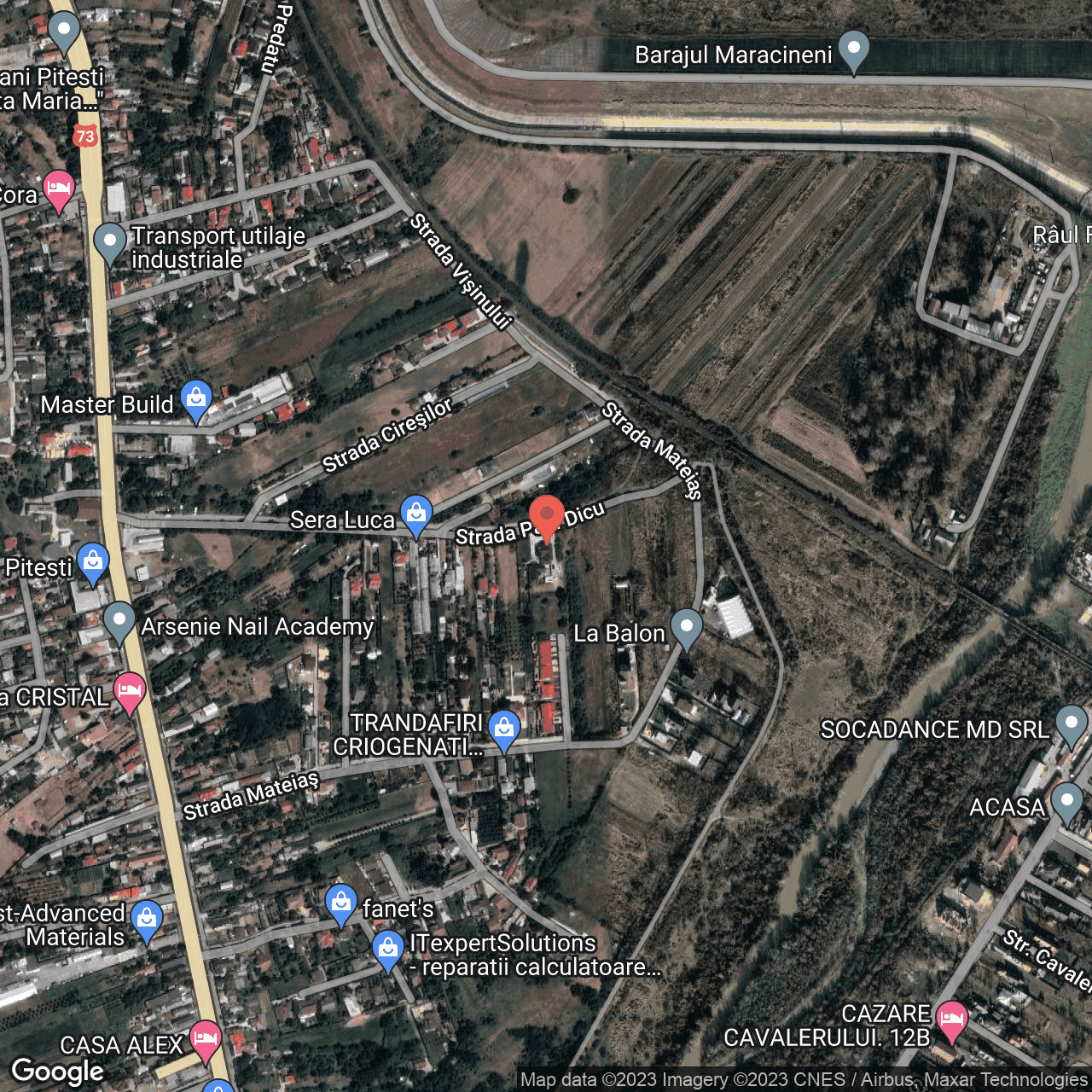 Poza harta hybrid, zoom 16, adresa Paul Dicu 38 Pitesti, , judetul